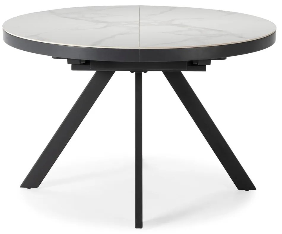 Masă de dining rotundă extensibilă cu blat ceramic cu blat suplimentar ø 120 cm Bela – Marckeric