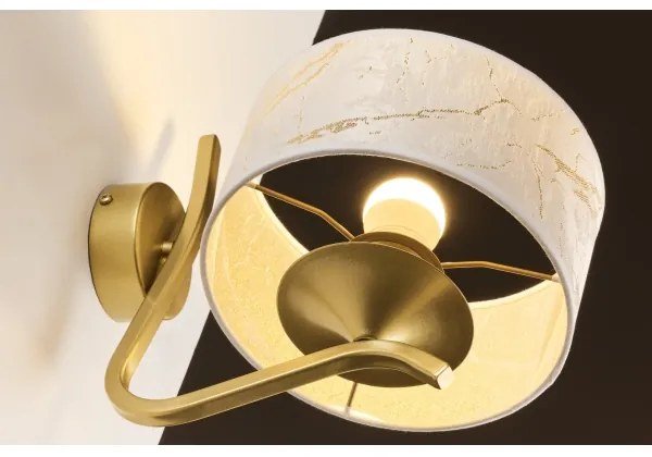 Jupiter 2111 - Aplică de perete KASZMIR 1xE27/15W/230V alb/auriu/decor de marmură