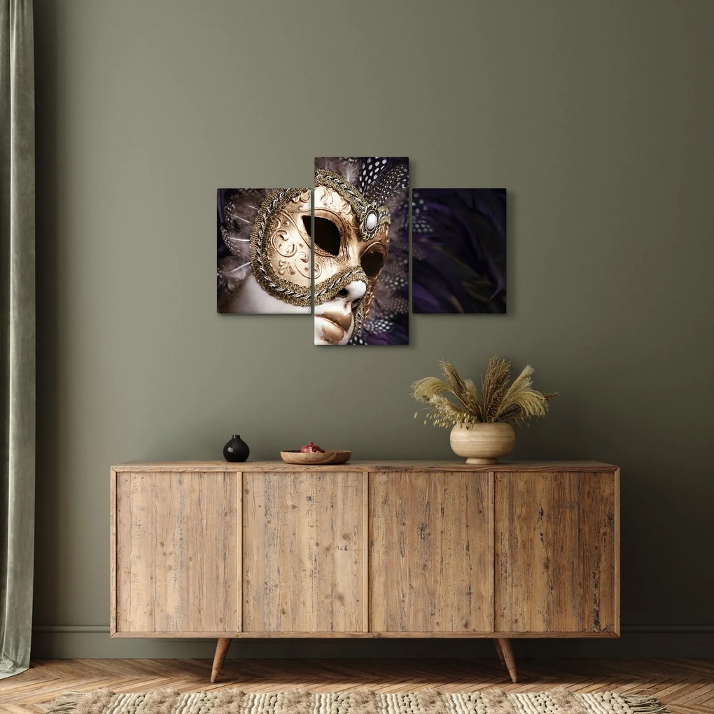 Tablou cu statuie cu masca (90x60 cm)