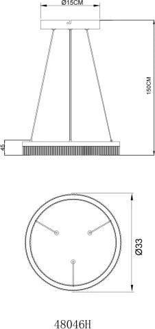 Globo 48046H - Lustră LED ZARA suspendată pe cablu LED/16W/230V 3000K