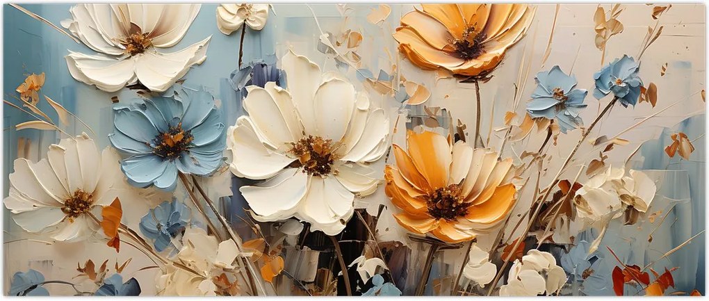 Tablou - Buchete, pictură (120x50 cm)