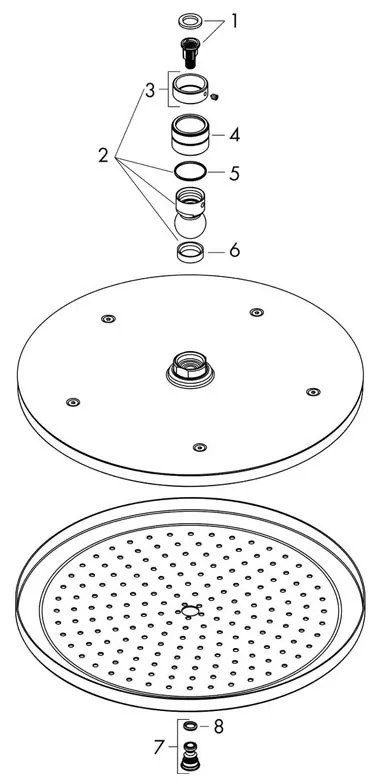 Palarie de dus, Hansgrohe, Croma 280 Air, alb mat