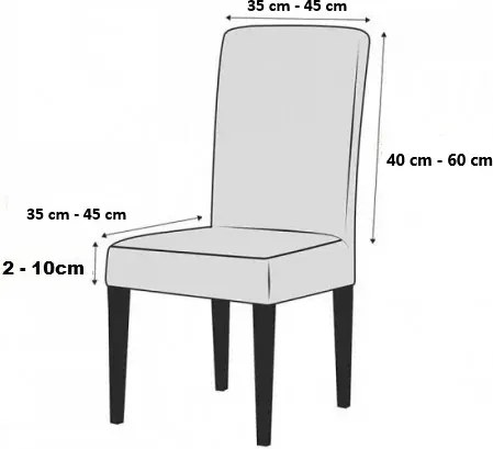 Set 6 huse pentru scaune, elastice si catifelate, culoare Gri Inchis