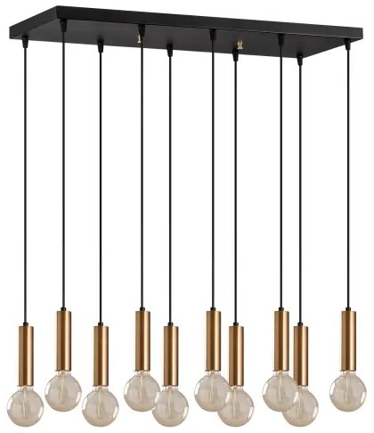Candelabru TEMPO pe cablu, 10 x E27, 40 W, 230 V, auriu