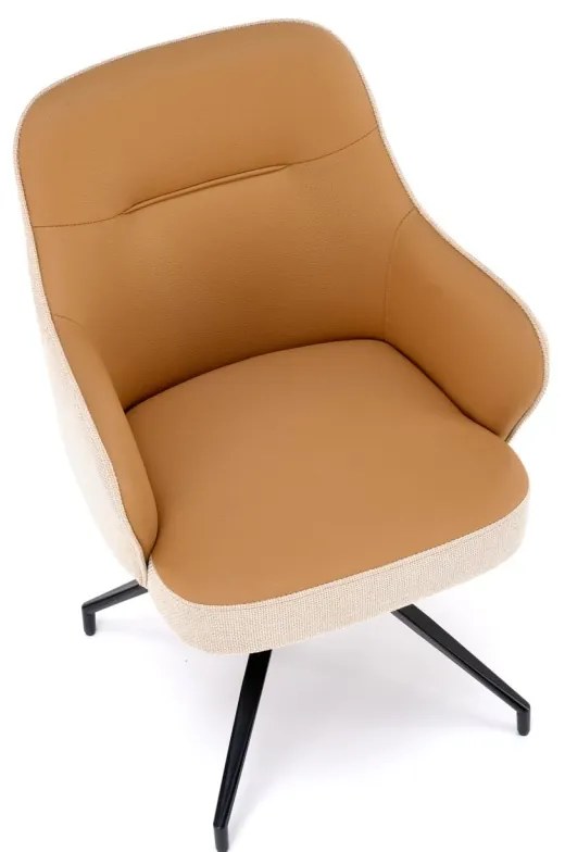 Scaun rotativ K527 maro/bej