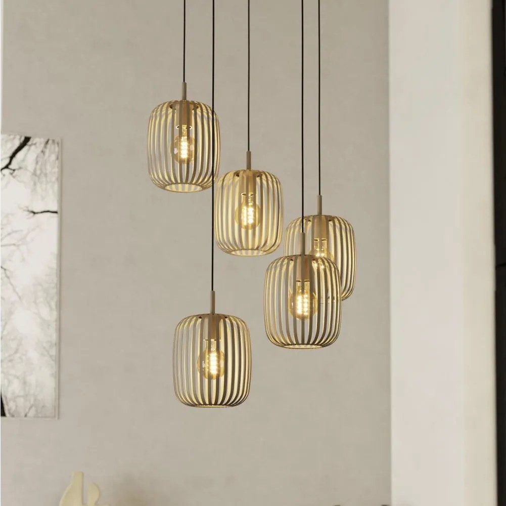 Eglo 901125 - Lustră pe cablu ROMAZZINA 5xE27/40W/230V bej