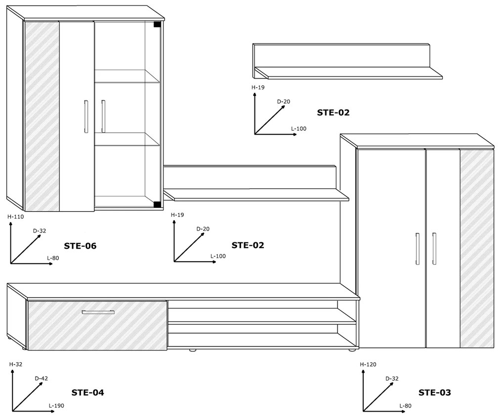 Mobilier living Sybil 7. 746167