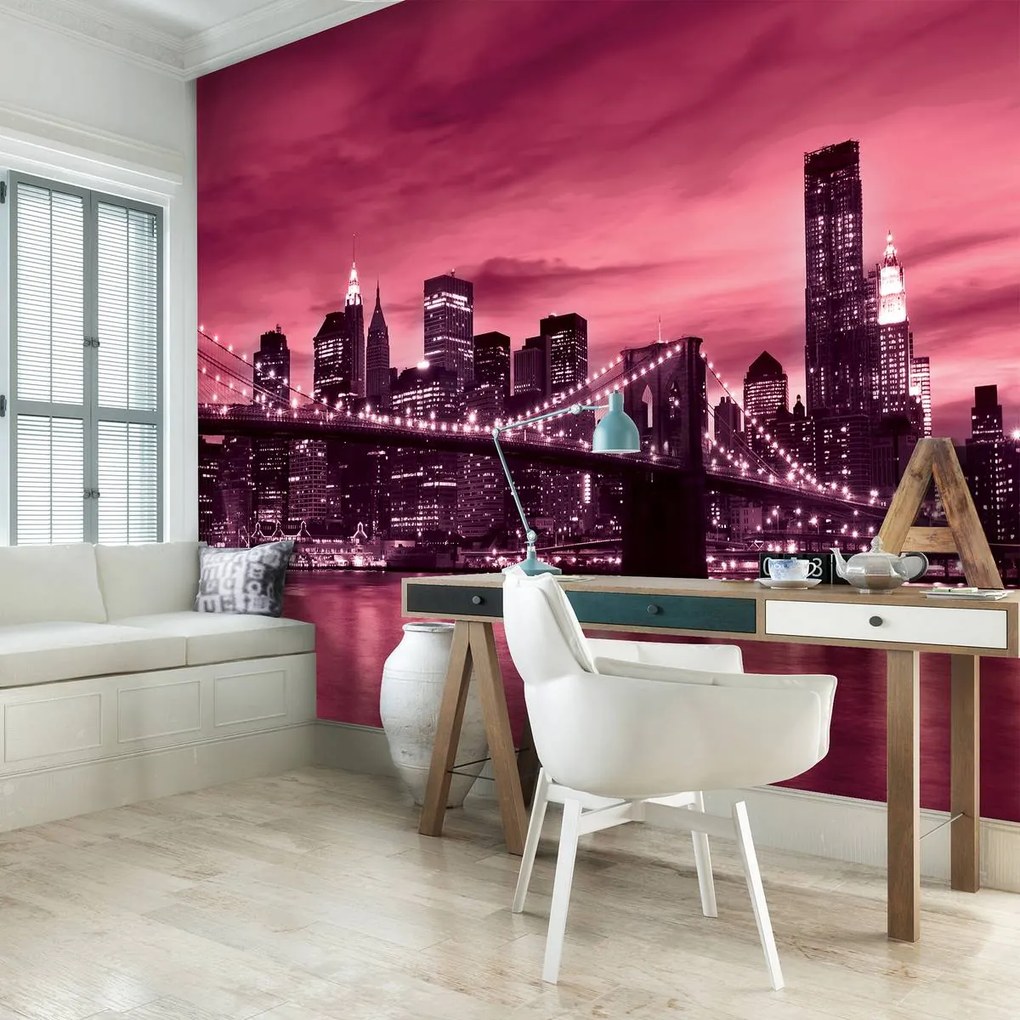 Fototapet - New York Brooklyn Bridge City (254x184 cm)
