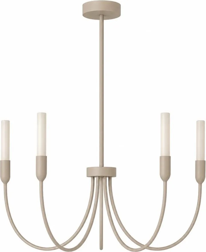 Candelabru cu 5 brate AUGUSTINE taupe/alb