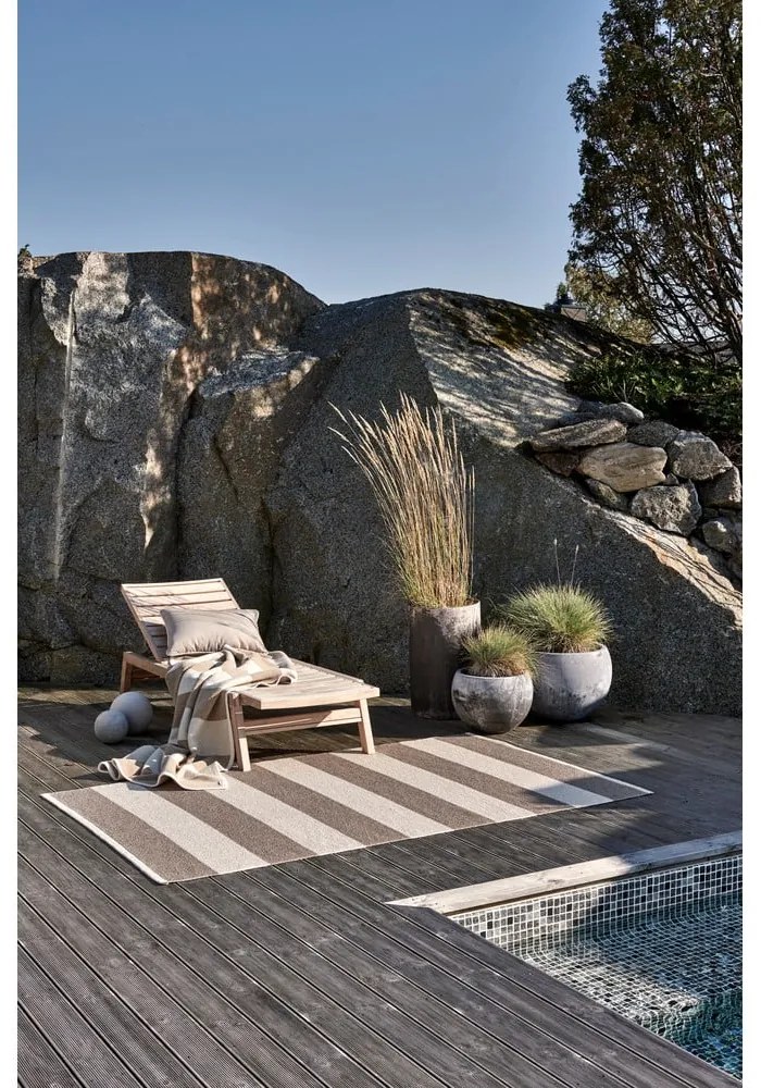 Covor tip traversă pentru interior și exterior bej/crem 70x225 cm Bob Mud Vanilla – Pappelina