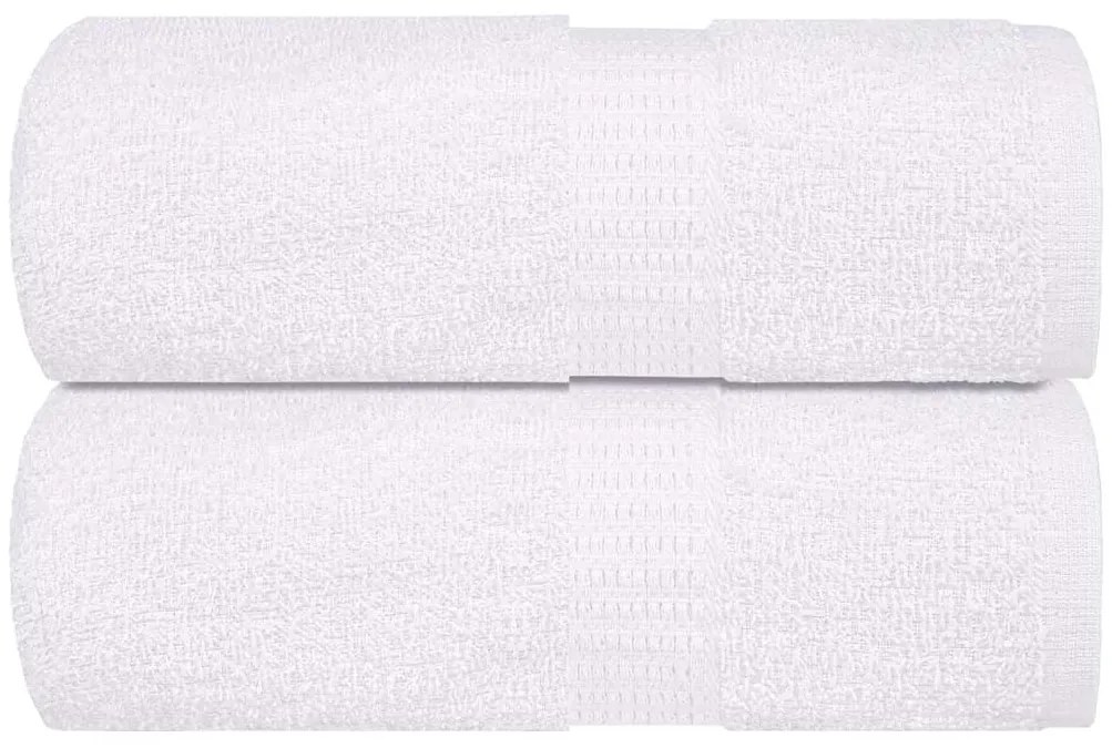 vidaXL Prosoape de baie, 2 buc. FROGN, albe, 30x30 cm, 100% bumbac