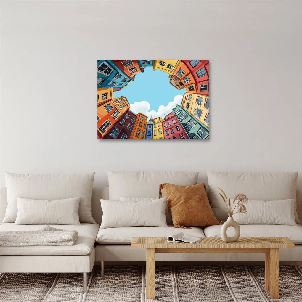 Tablou - Între case (70x50 cm)