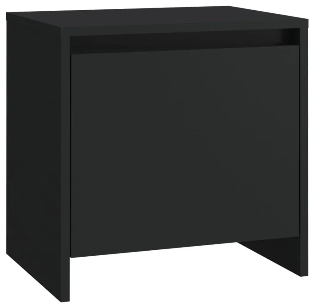809865 vidaXL Noptieră, negru, 45x34x44,5 cm, PAL
