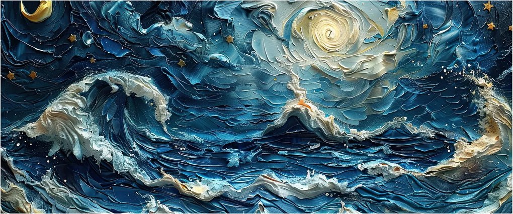 Tablou - Pictura cerului și a mării (120x50 cm)