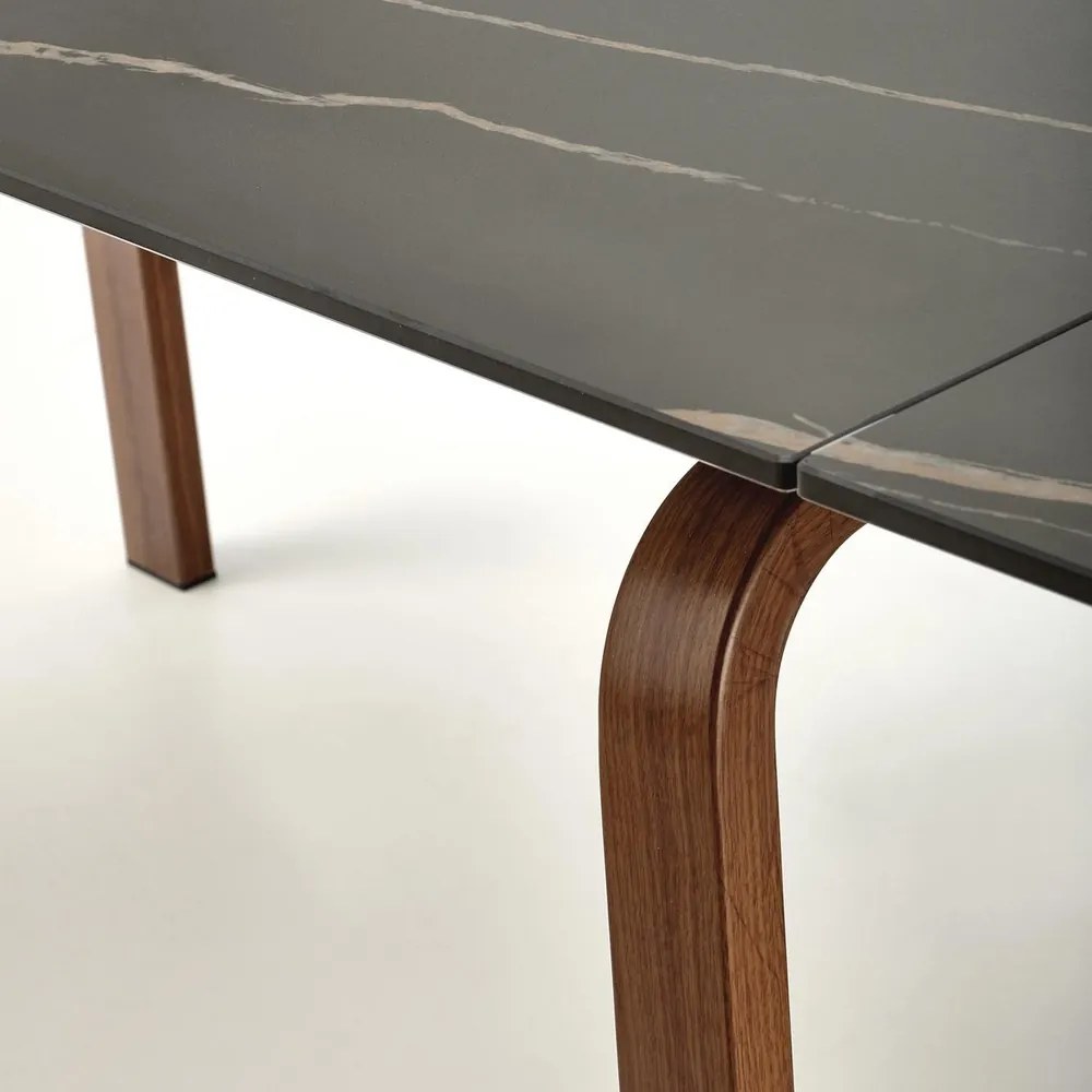 Masa de bucaterie Lozano, neagra/nuc