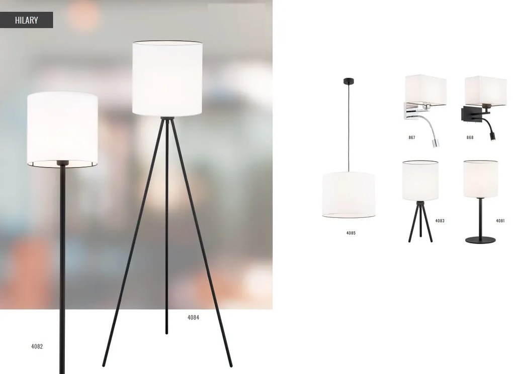 Aplica de perete cu reader LED design elegant HILARY crom/alb