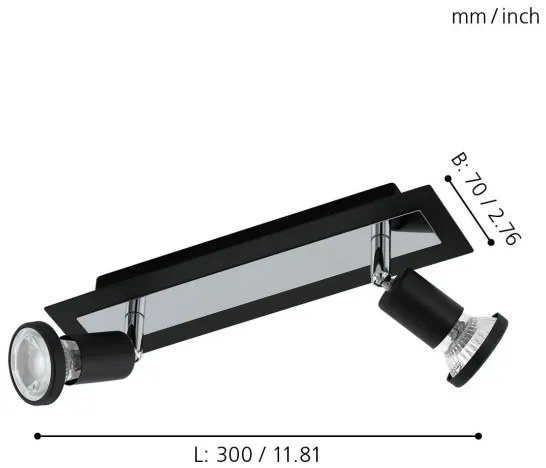 Eglo 94964 - LED Lampa spot SARRIA 2xGU10-LED/5W/230V