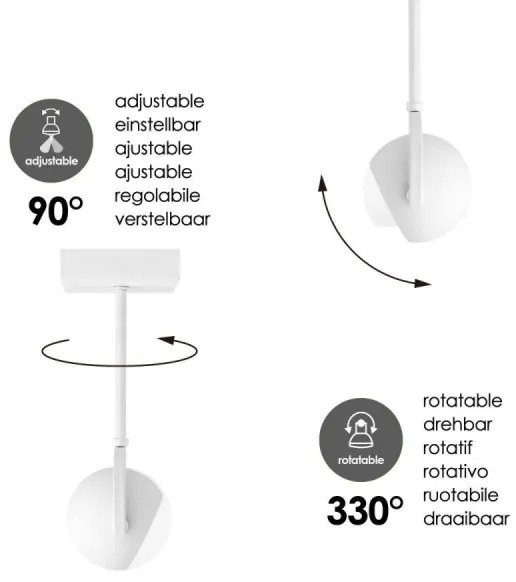 Spot LED dimabil NOP 1xGU10/5,8W/230V alb