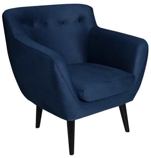 Fotoliu Jazz Albastru Si Negru, 80 x 83 x 80 Cm