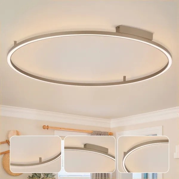 Brilagi - Corp de iluminat LED dimabil PORTOFINO LED/85W/230V Ø 120 cm bej + telecomandă