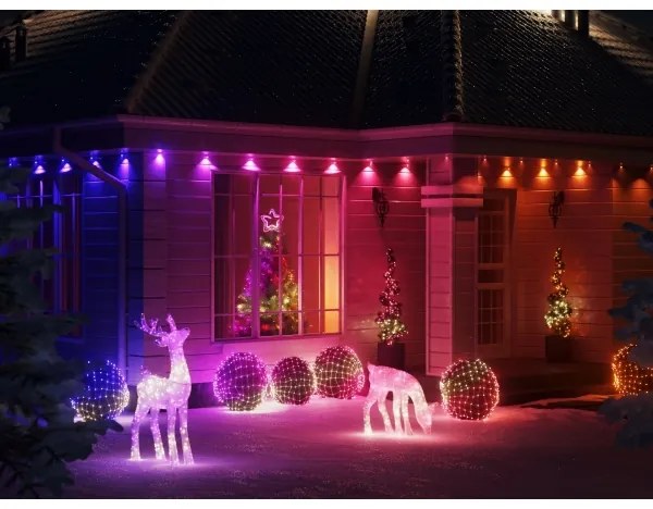 Stea LED RGB dimabilă de Crăciun Twinkly TWTT030SPP-GUSB 76xLED USB Wi-Fi