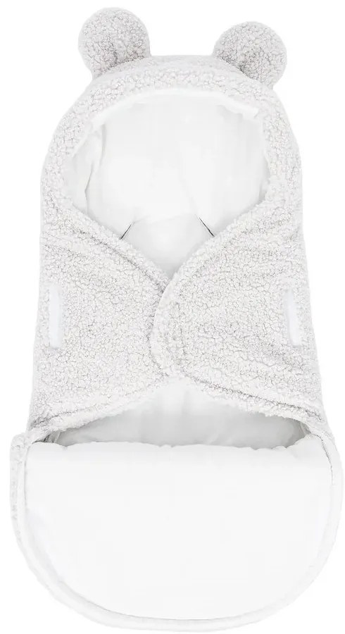 Păturică de înfășat fildeș din sherpa 45x80 cm – Meowbaby