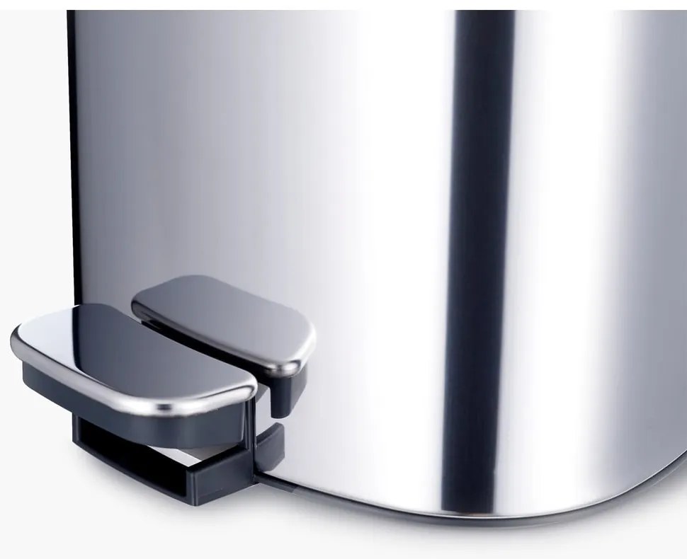 Coș de gunoi argintiu cu pedală din plastic 5 l Luxe – Joseph Joseph