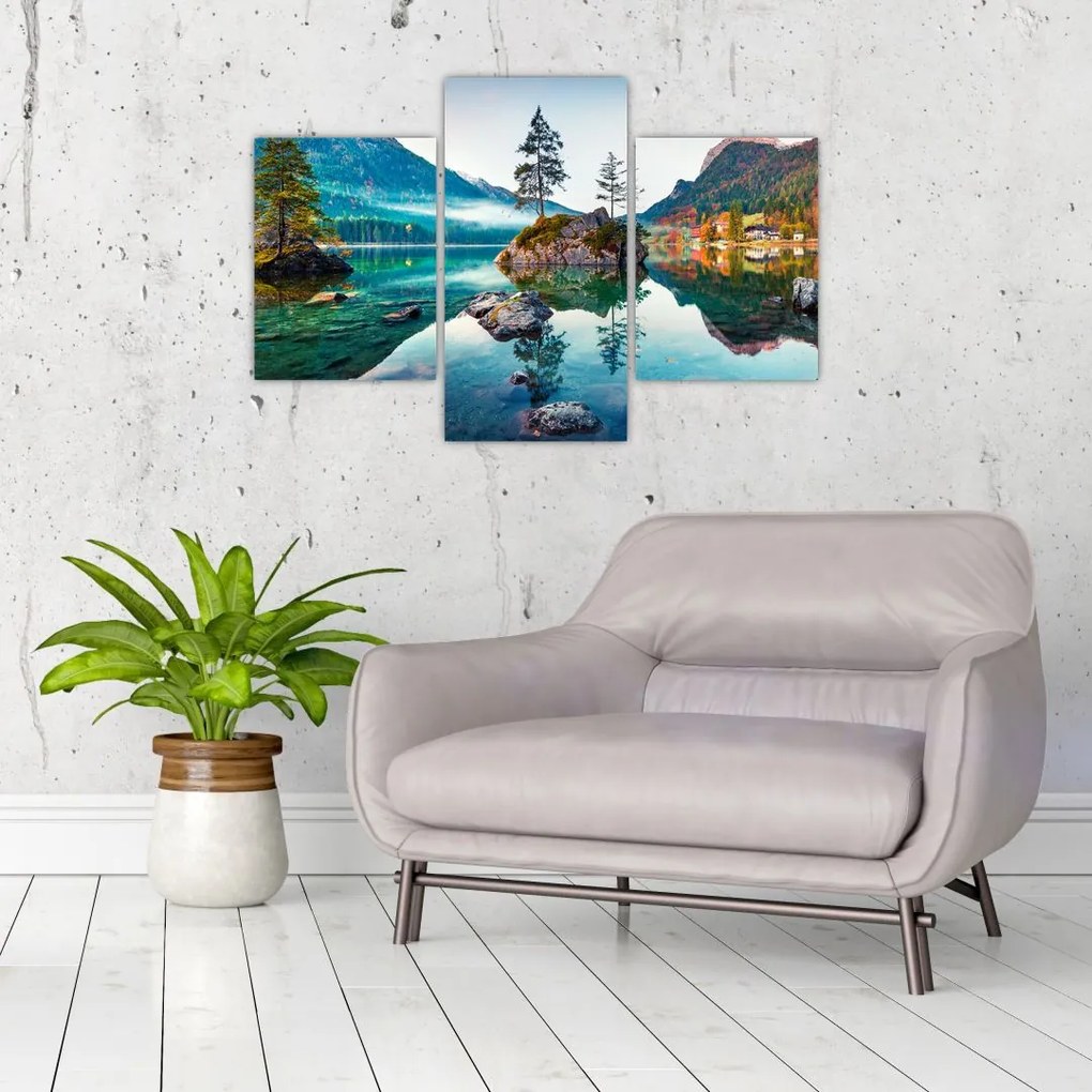 Tablou - Lacul Hintersee, Alpii Bavarezi, Austria (90x60 cm)