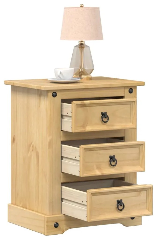 vidaXL Noptieră Corona, 53x39x66 cm, lemn masiv de pin