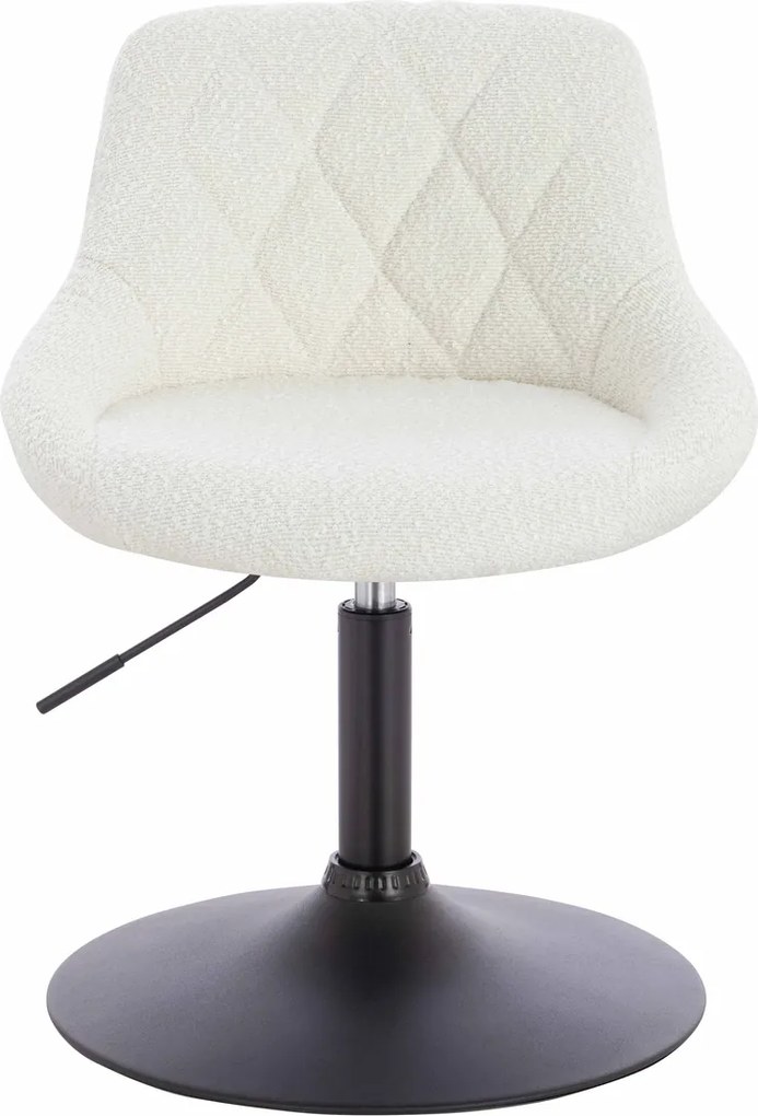 HR1054N Scaun Crem Boucle cu Bază Neagră