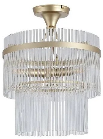 Lustra aplicata moderna metal auriu, tije din sticla Lara