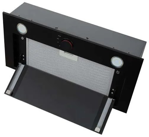 Hota Incorporabila Tornado Modul Glass 750 (60), 1 motor, latime 60 cm, 3 viteze, absorbtie 750 m3/ora, Negru