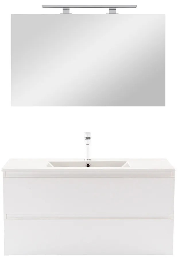 Mobilier complet de baie Vario Forte 100 alb-alb