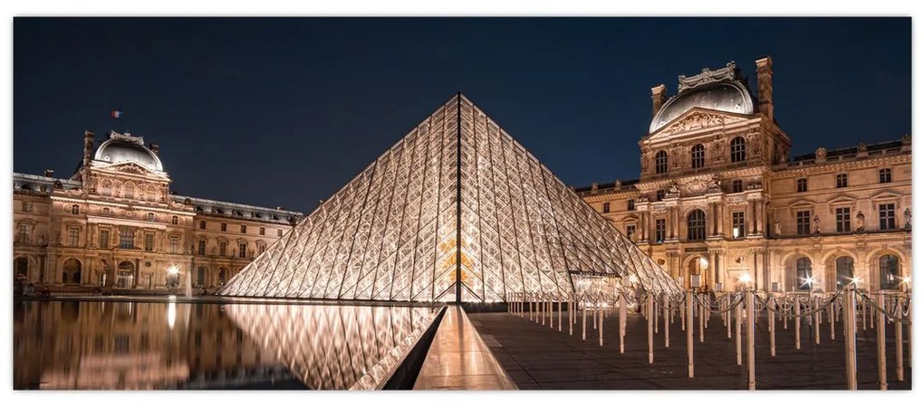 Tablou - Louvre noaptea (120x50 cm)