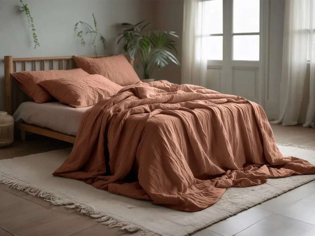 Lenjerie de pat din muselin MUSSARI maro deschis Dimensiune lenjerie de pat: 70 x 90 cm | 140 x 220 cm