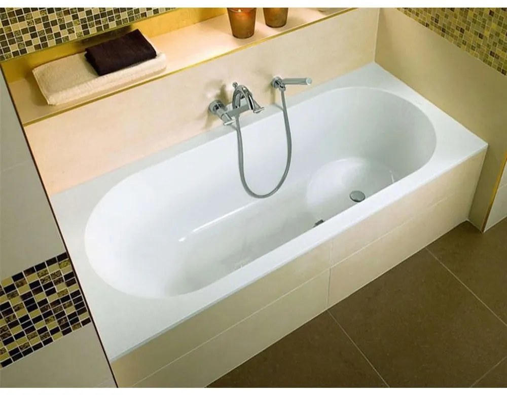 Cada de baie Solo 180x80x47 cm, Quaryl, alba 1800x800 mm
