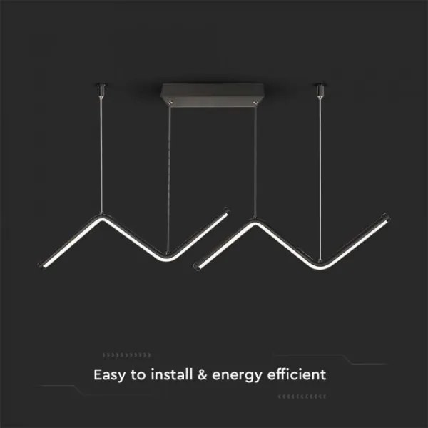 Lustră LED pe cablu LED/12W/230V 4000K negru