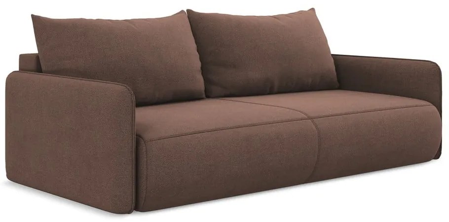 Canapea roz extensibilă/cu spațiu de depozitare 216 cm Nanea – Makamii