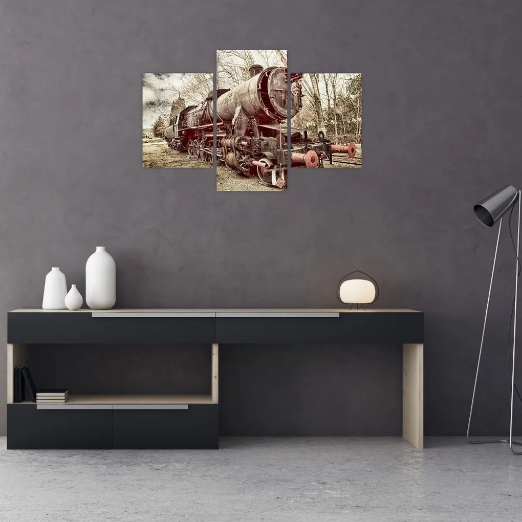 Tablou cu locomotivă istorică (90x60 cm)