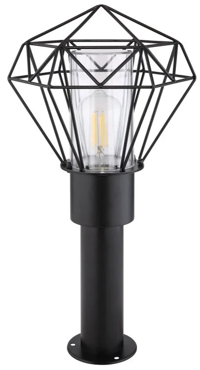 Stalp mic pentru iluminat exterior design modern, IP44 HORACE 31356 GL