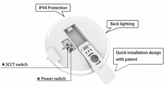 Plafonieră LED pentru baie SLIDE LED/6/12/18/24W/230V IP44 alb