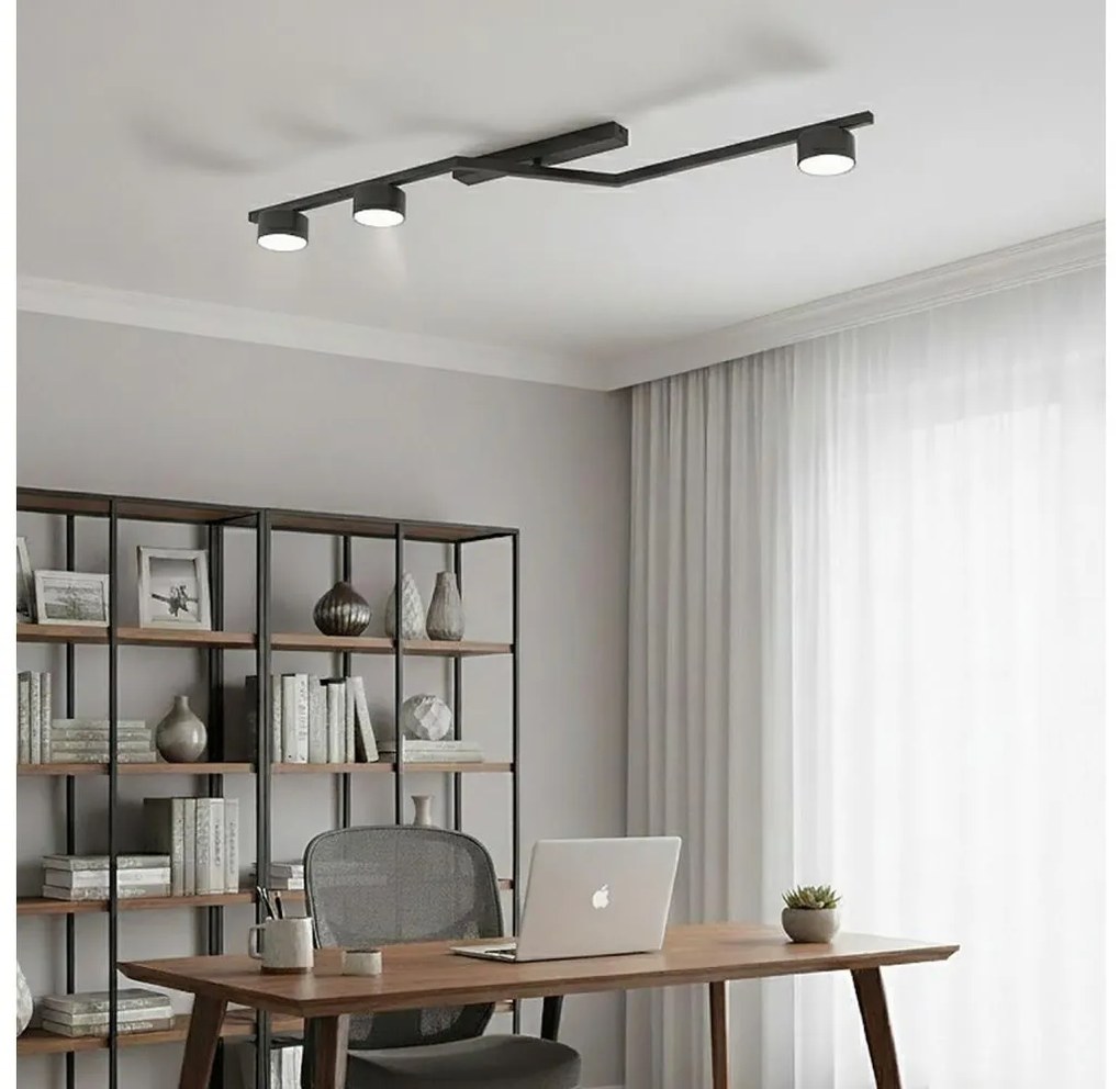 Plafonieră SKAN 3x GX53/12W/230V neagră