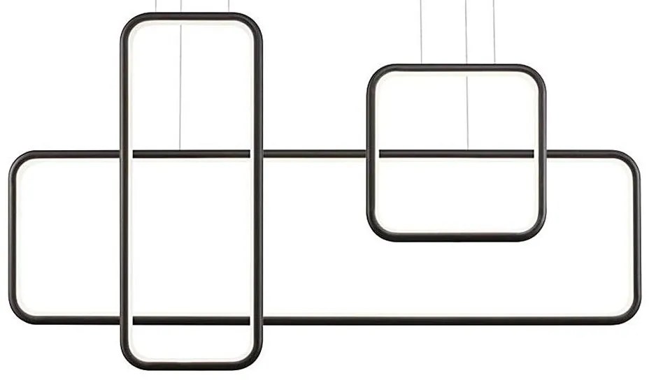 Redo 01-2100 - Lustră LED dimabilă suspendată pe cablu THAI, 86W, 230V, neagră