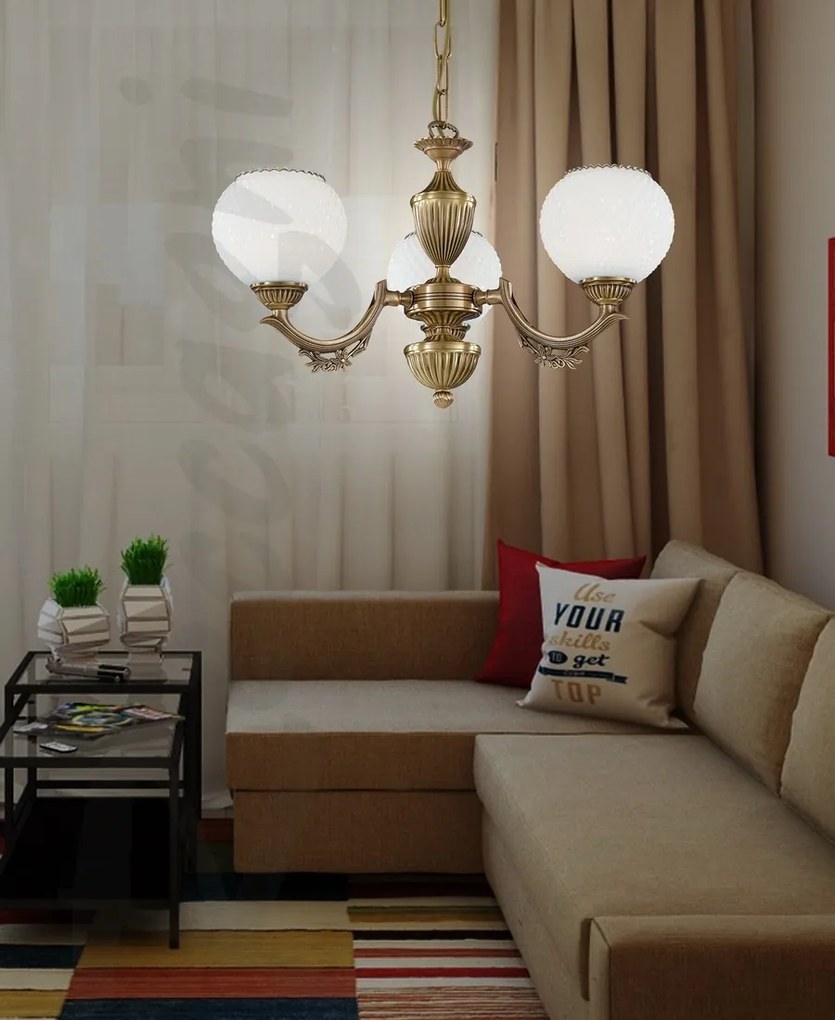 Candelabru din alama cu 3 brate design italian 8650
