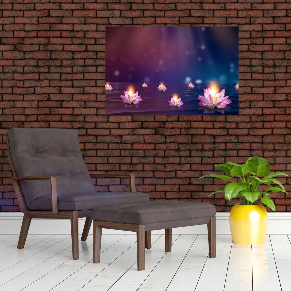 Tablou - Nuferi magici (90x60 cm)