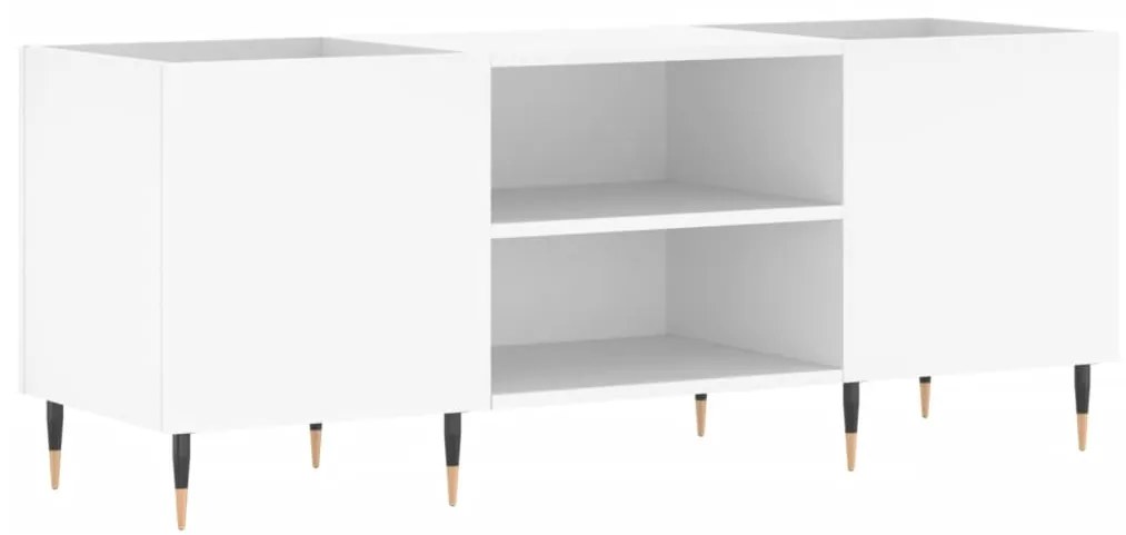 831668 vidaXL Comodă discuri, alb, 121x38x48 cm, lemn prelucrat