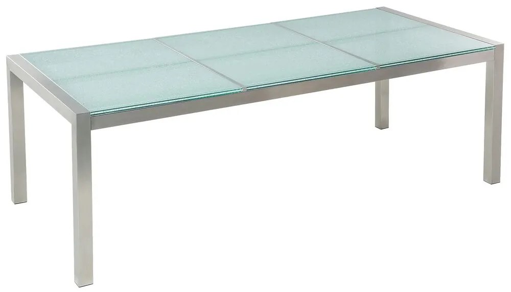 Set de masă pentru grădină Grosso (bej) (blat din sticlă 210x100 cm) (scaune bej). 1011754