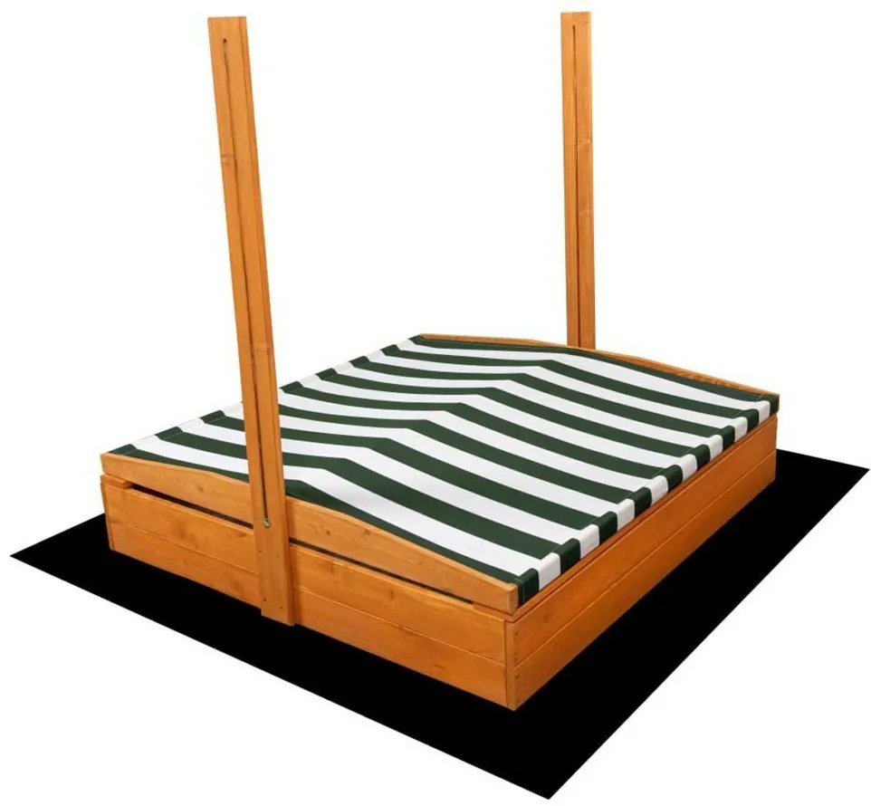 Acoperiș Baby Mix pentru lada de nisip din lemn  120 x 120 cm, verde și alb