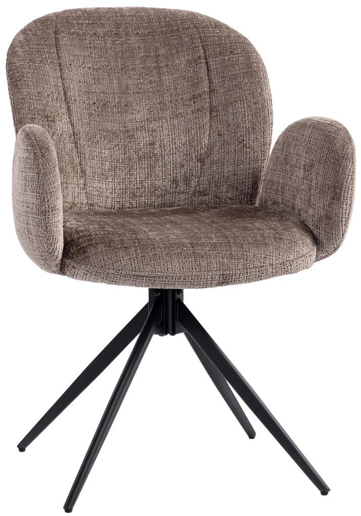 HOMCOM Scaun birou ergonomic, fotoliu birou cu șezut pivotant cu revenire automată, 60 x 66 x 86,5 cm, maro deschis | Aosom Romania