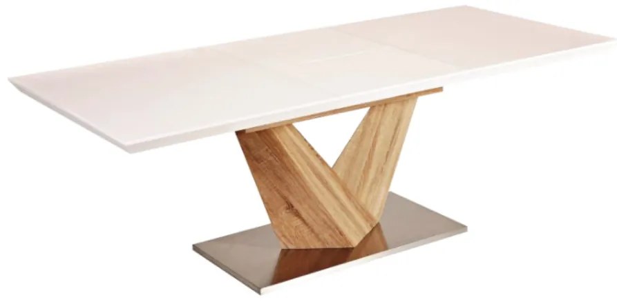 Expedo Masa ALVIN, 75x85x140-200, stejar Sonoma/alb